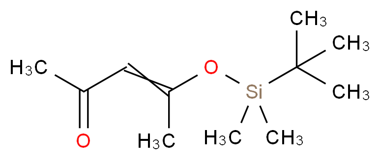4-叔丁基二甲基硅氧基-3-戊烯-2-酮_分子结构_CAS_69404-97-3)