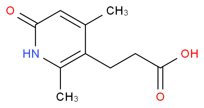 3-(2,4-dimethyl-6-oxo-1,6-dihydropyridin-3-yl)propanoic acid_分子结构_CAS_1119453-13-2