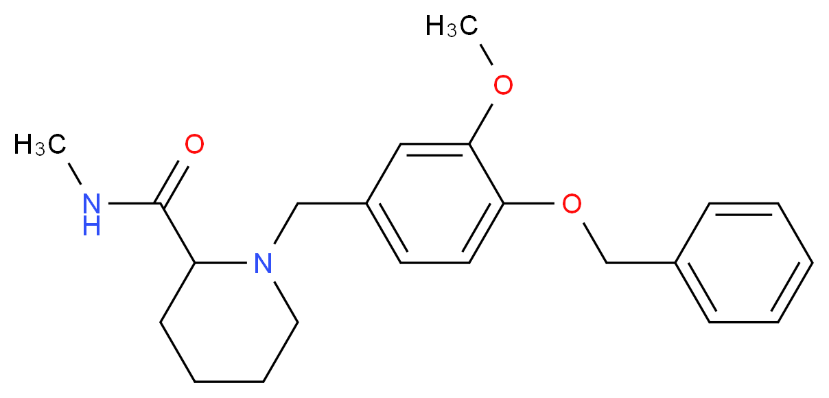 1-[4-(benzyloxy)-3-methoxybenzyl]-N-methylpiperidine-2-carboxamide_分子结构_CAS_)