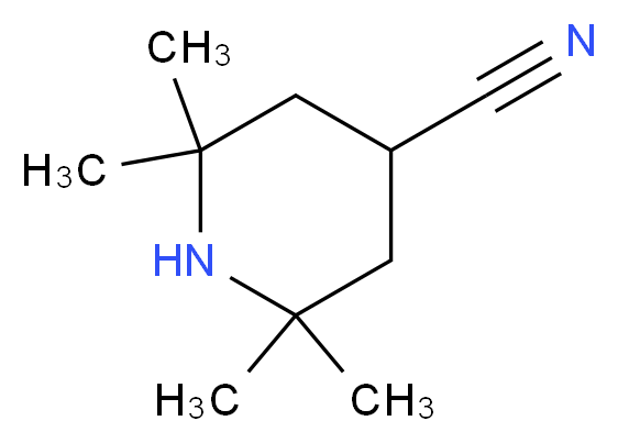 2,2,6,6-tetramethylpiperidine-4-carbonitrile_分子结构_CAS_67845-90-3