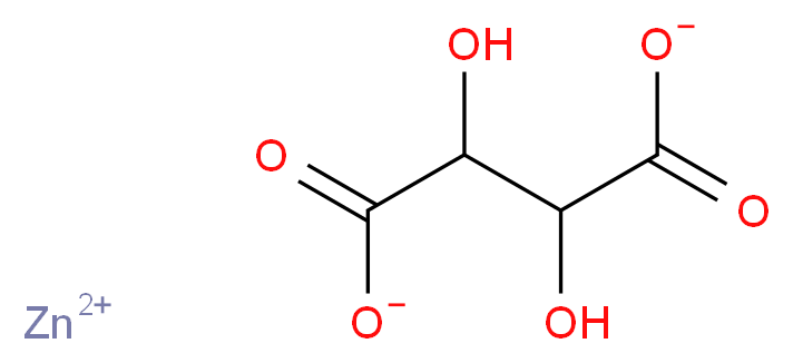 zinc(2+) ion 2,3-dihydroxybutanedioate_分子结构_CAS_551-64-4