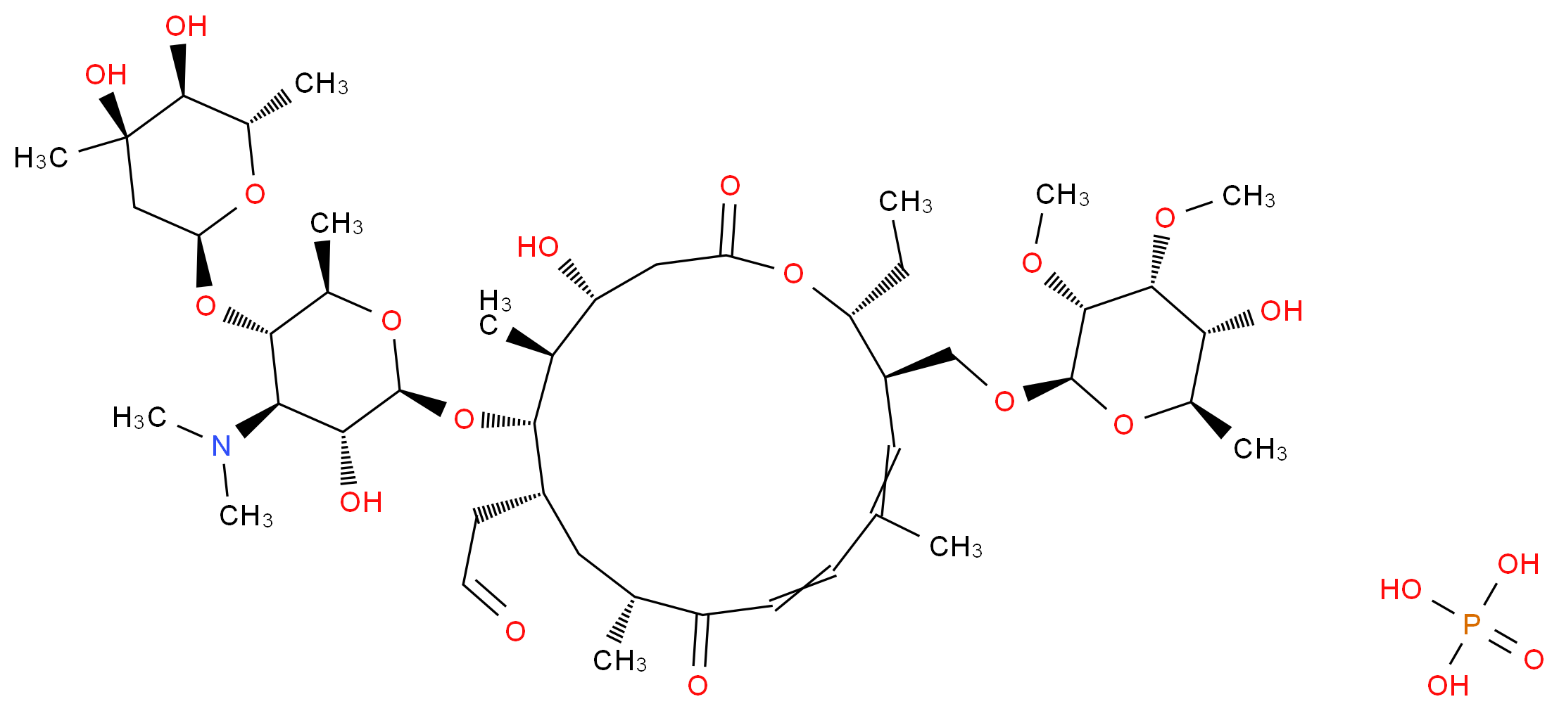 磷酸泰乐菌素_分子结构_CAS_1405-53-4)