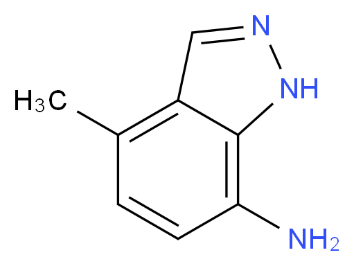 4-Methyl-1H-indazol-7-amine_分子结构_CAS_)