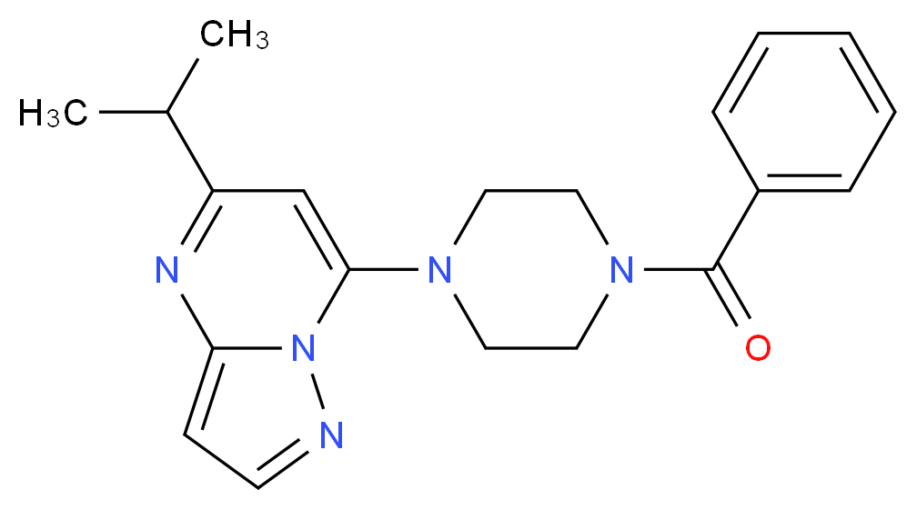 7-(4-benzoylpiperazin-1-yl)-5-isopropylpyrazolo[1,5-a]pyrimidine_分子结构_CAS_)