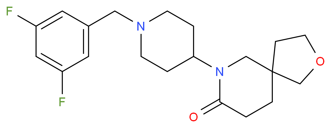 7-[1-(3,5-difluorobenzyl)piperidin-4-yl]-2-oxa-7-azaspiro[4.5]decan-8-one_分子结构_CAS_)