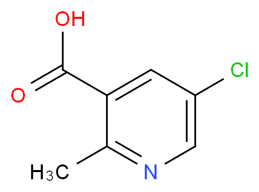 5-chloro-2-methylpyridine-3-carboxylic acid_分子结构_CAS_1092286-30-0