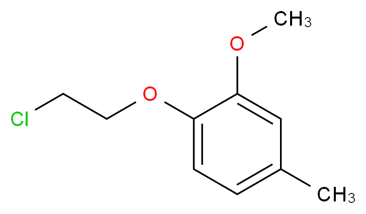 1-(2-chloroethoxy)-2-methoxy-4-methylbenzene_分子结构_CAS_521061-61-0)