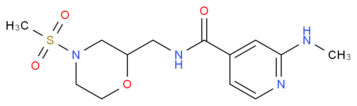 2-(methylamino)-N-{[4-(methylsulfonyl)morpholin-2-yl]methyl}isonicotinamide_分子结构_CAS_)