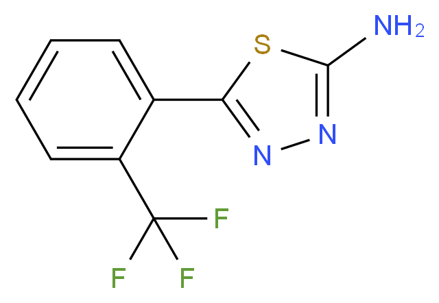 5-[2-(trifluoromethyl)phenyl]-1,3,4-thiadiazol-2-amine_分子结构_CAS_1052694-84-4