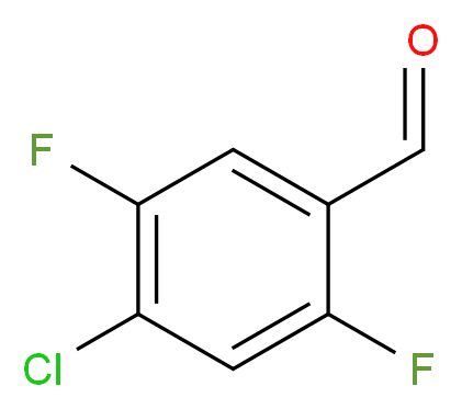 4-Chloro-2,5-difluorobenzaldehyde_分子结构_CAS_879093-02-4)