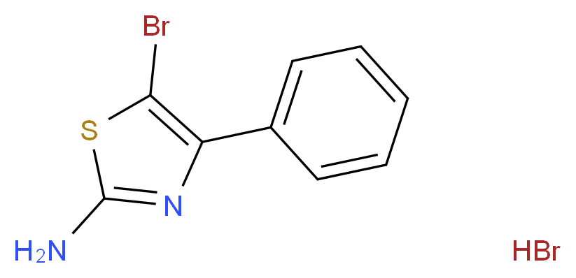 5-bromo-4-phenyl-1,3-thiazol-2-amine hydrobromide_分子结构_CAS_113511-22-1