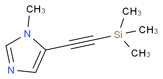 1-methyl-5-[2-(trimethylsilyl)ethynyl]-1H-imidazole_分子结构_CAS_480439-45-0