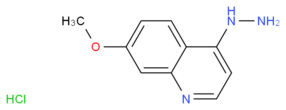 4-hydrazinyl-7-methoxyquinoline hydrochloride_分子结构_CAS_68500-40-3