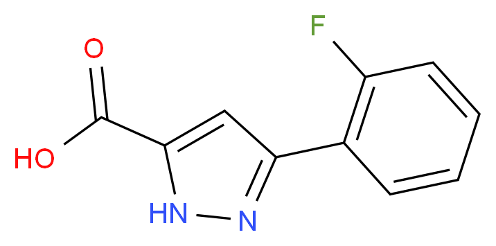 5-(2-fluorophenyl)-1H-pyrazole-3-carboxylic acid_分子结构_CAS_)