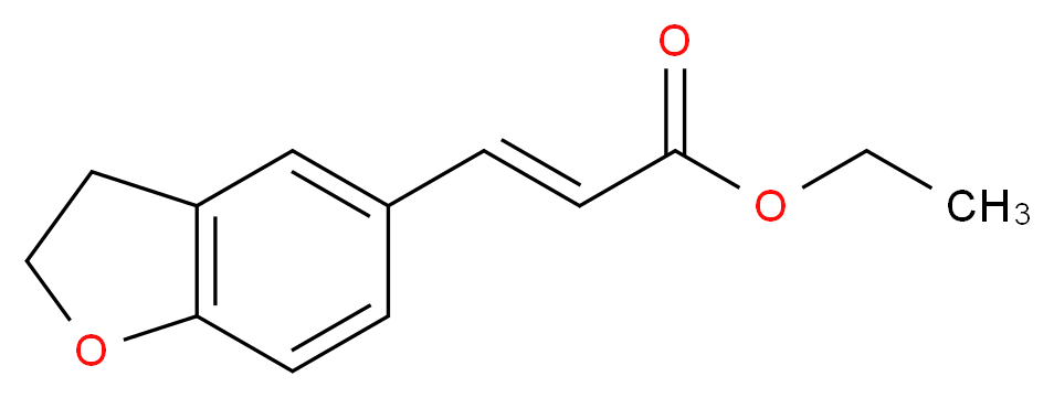 ethyl (2E)-3-(2,3-dihydro-1-benzofuran-5-yl)prop-2-enoate_分子结构_CAS_196597-65-6