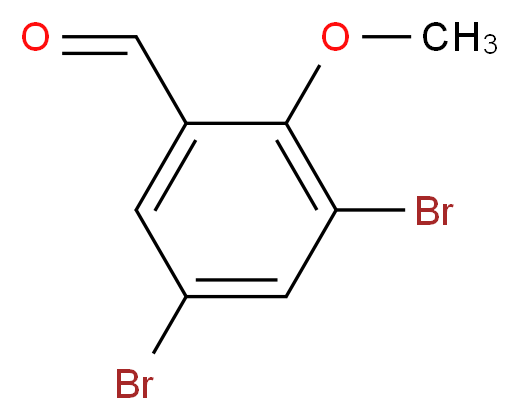 3,5-dibromo-2-methoxybenzaldehyde_分子结构_CAS_61657-65-6