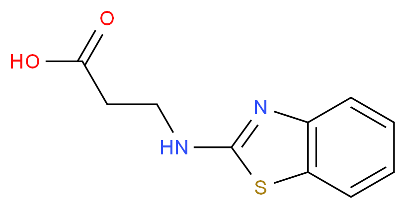 3-(Benzothiazol-2-ylamino)-propionic acid_分子结构_CAS_104344-75-4)