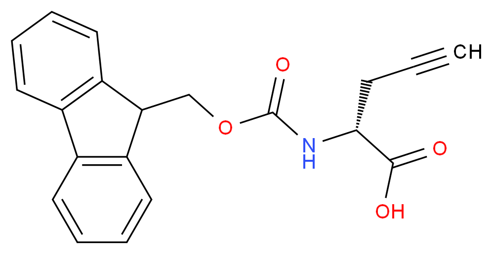 (2R)-2-{[(9H-fluoren-9-ylmethoxy)carbonyl]amino}pent-4-ynoic acid_分子结构_CAS_220497-98-3