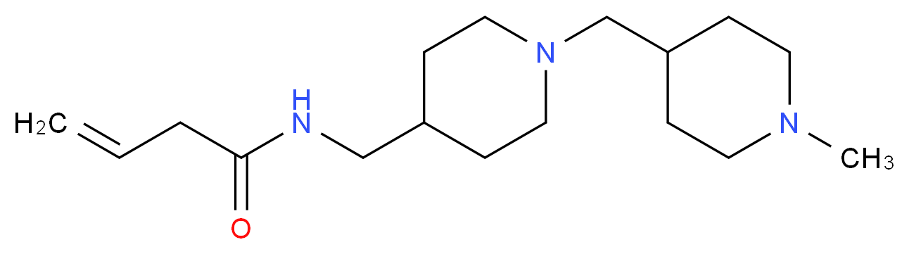 N-({1-[(1-methylpiperidin-4-yl)methyl]piperidin-4-yl}methyl)but-3-enamide_分子结构_CAS_)