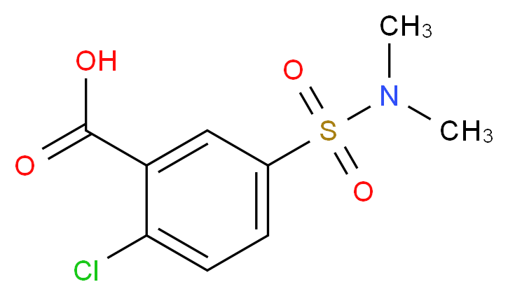 2-chloro-5-(N,N-dimethylsulfamoyl)benzoic acid_分子结构_CAS_)