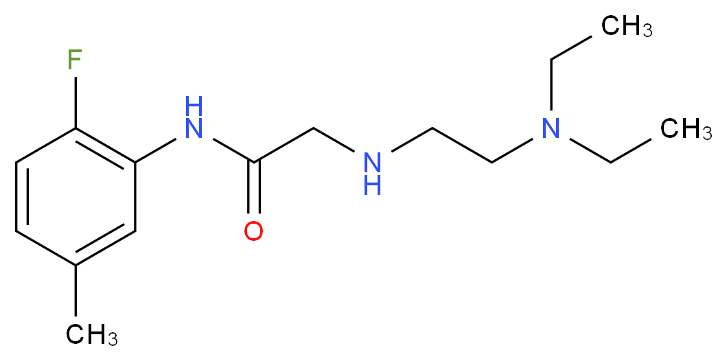 2-{[2-(diethylamino)ethyl]amino}-N-(2-fluoro-5-methylphenyl)acetamide_分子结构_CAS_)