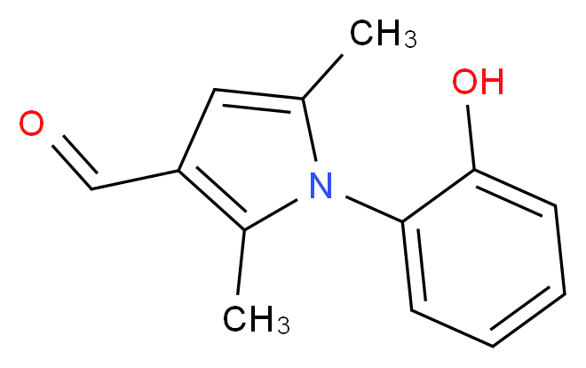 1-(2-hydroxyphenyl)-2,5-dimethyl-1H-pyrrole-3-carbaldehyde_分子结构_CAS_878424-18-1