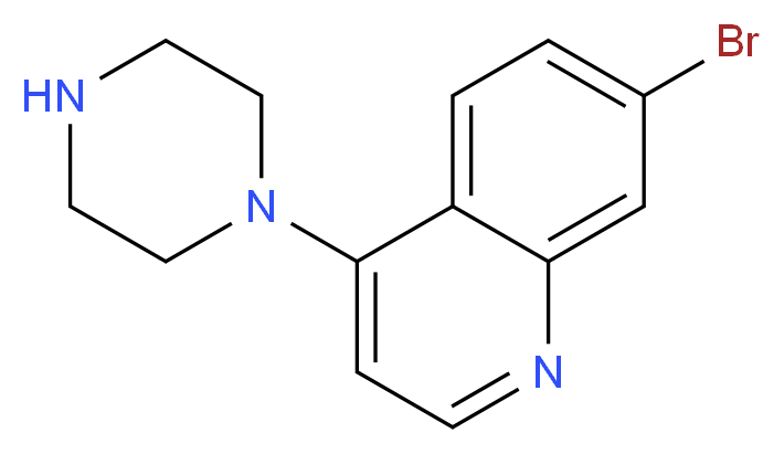 7-BROMO-4-(PIPERAZIN-1-YL)QUINOLINE_分子结构_CAS_927800-44-0)