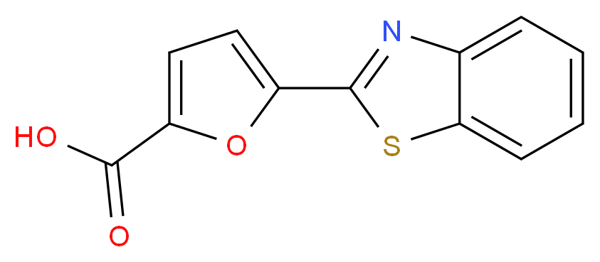 5-(1,3-benzothiazol-2-yl)-2-furoic acid_分子结构_CAS_32277-89-7)