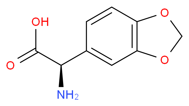 (2R)-2-amino-2-(2H-1,3-benzodioxol-5-yl)acetic acid_分子结构_CAS_62177-00-8