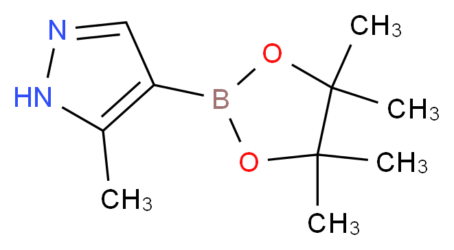 5-methyl-4-(tetramethyl-1,3,2-dioxaborolan-2-yl)-1H-pyrazole_分子结构_CAS_936250-20-3