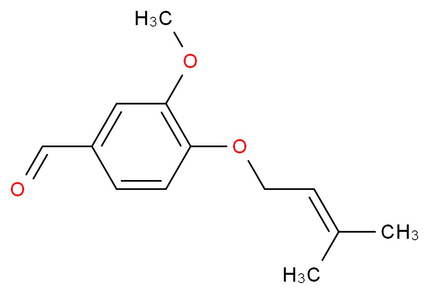 3-methoxy-4-[(3-methyl-2-buten-1-yl)oxy]benzaldehyde_分子结构_CAS_39953-41-8)