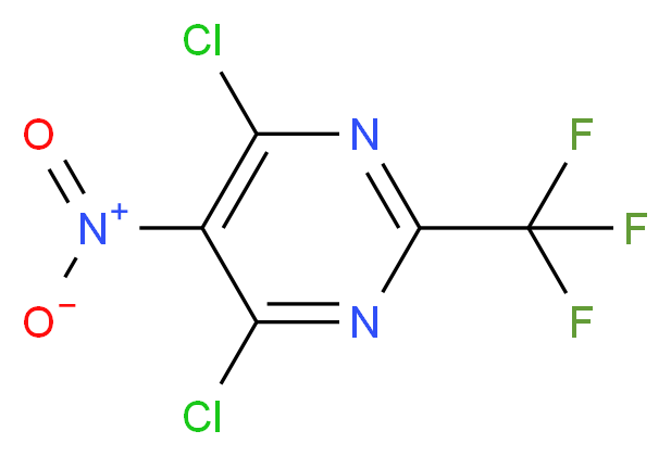 4,6-Dichloro-5-nitro-2-(trifluoromethyl)pyrimidine_分子结构_CAS_715-46-8)