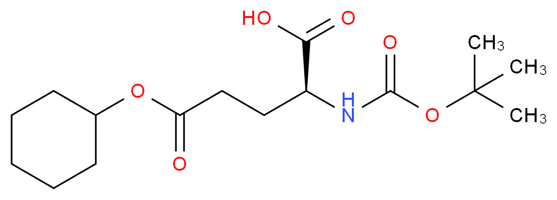 Boc-Glu(OcHx)-OH_分子结构_CAS_73821-97-3)