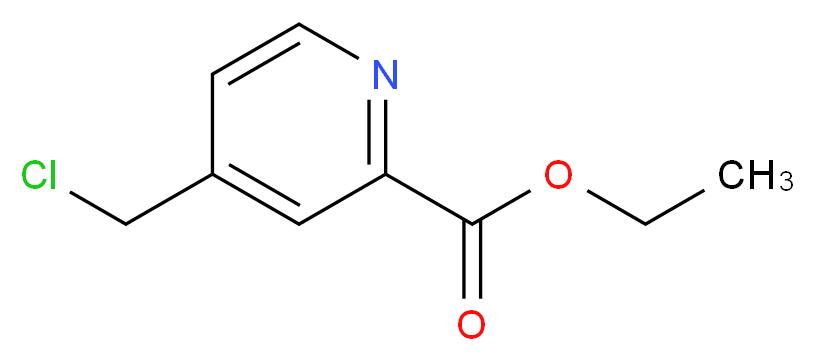 ETHYL 4-(CHLOROMETHYL)PYRIDINE-2-CARBOXYLATE_分子结构_CAS_196500-05-7)