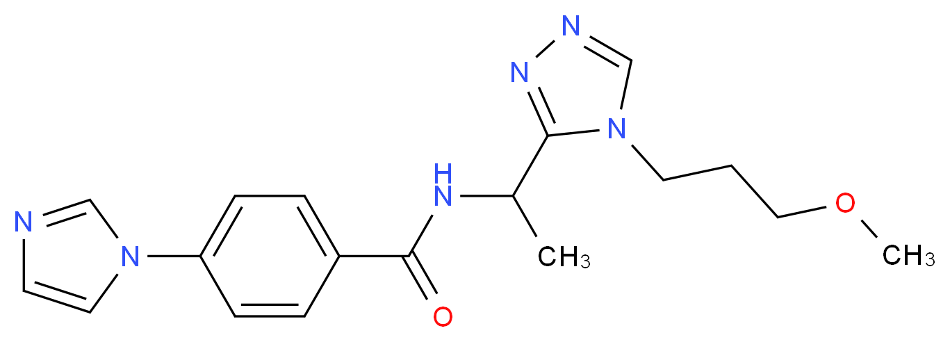 4-(1H-imidazol-1-yl)-N-{1-[4-(3-methoxypropyl)-4H-1,2,4-triazol-3-yl]ethyl}benzamide_分子结构_CAS_)