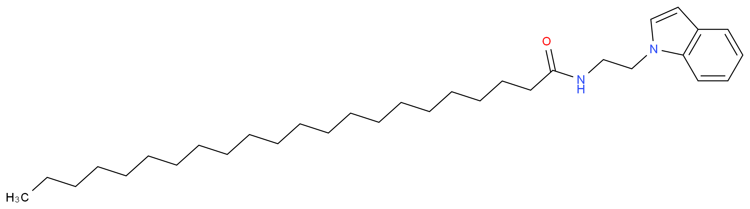 N-[2-(1H-indol-1-yl)ethyl]docosanamide_分子结构_CAS_7367-79-5