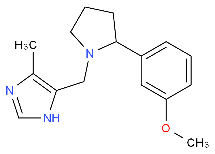 5-{[2-(3-methoxyphenyl)pyrrolidin-1-yl]methyl}-4-methyl-1H-imidazole_分子结构_CAS_)