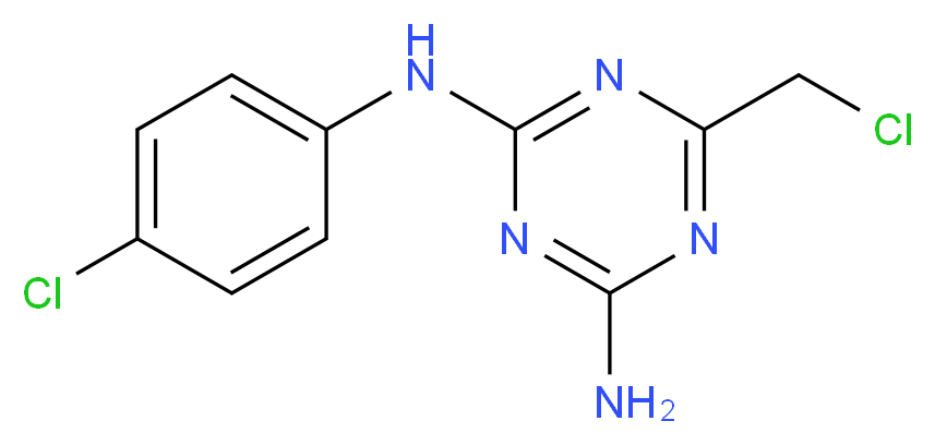 6-(chloromethyl)-N-(4-chlorophenyl)-1,3,5-triazine-2,4-diamine_分子结构_CAS_30355-61-4)