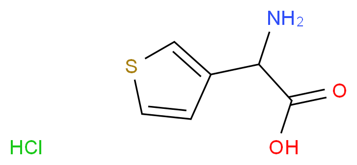 2-amino-2-(thiophen-3-yl)acetic acid hydrochloride_分子结构_CAS_369403-64-5