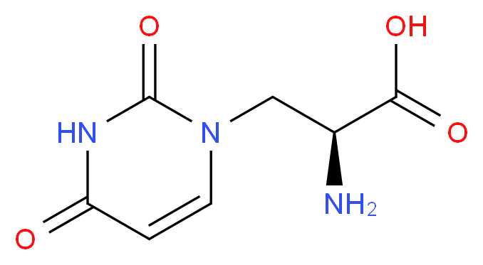 (2S)-2-amino-3-(2,4-dioxo-1,2,3,4-tetrahydropyrimidin-1-yl)propanoic acid_分子结构_CAS_21416-43-3