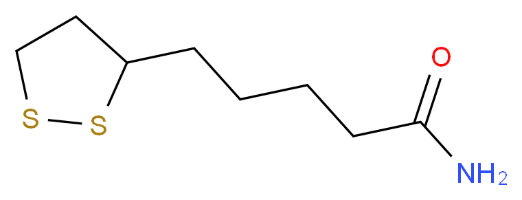 5-(1,2-dithiolan-3-yl)pentanamide_分子结构_CAS_940-69-2