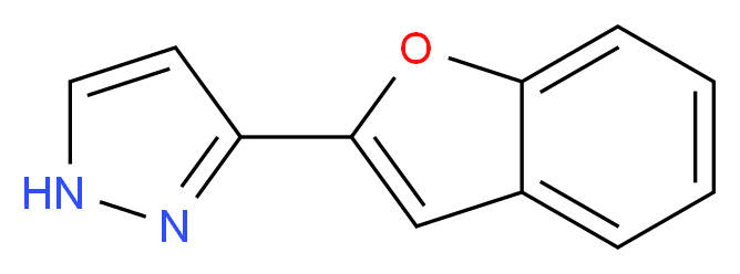 3-(1-benzofuran-2-yl)-1H-pyrazole_分子结构_CAS_666728-39-8)