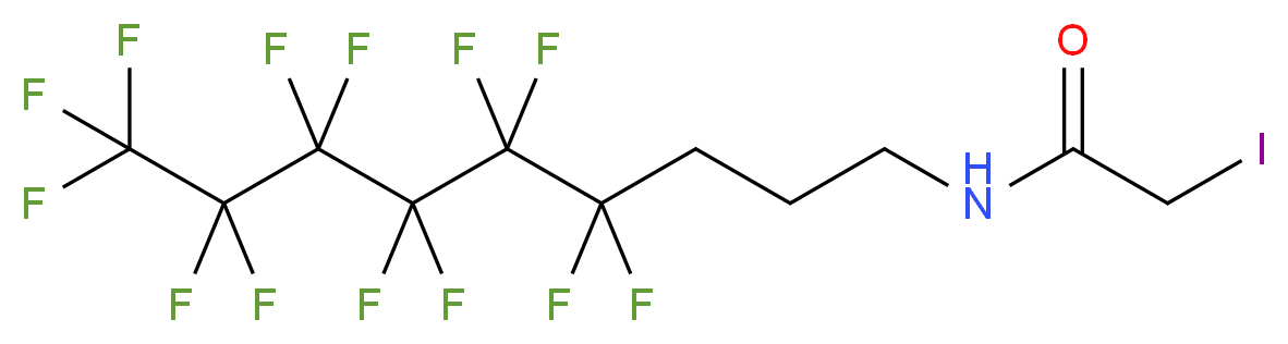 2-iodo-N-(4,4,5,5,6,6,7,7,8,8,9,9,9-tridecafluorononyl)acetamide_分子结构_CAS_852527-50-5