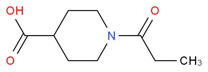 1-Propionyl-4-piperidinecarboxylic acid_分子结构_CAS_)