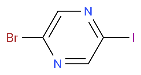 2-Bromo-5-iodopyrazine_分子结构_CAS_622392-04-5)