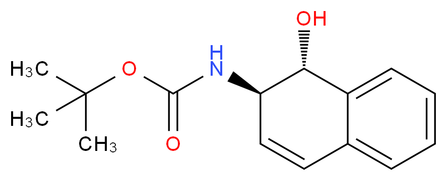 tert-butyl N-[(1R,2R)-1-hydroxy-1,2-dihydronaphthalen-2-yl]carbamate_分子结构_CAS_904316-32-1