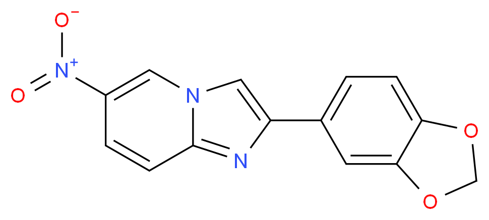 2-(1,3-Benzodioxol-5-yl)-6-nitroimidazo[1,2-a]pyridine_分子结构_CAS_)