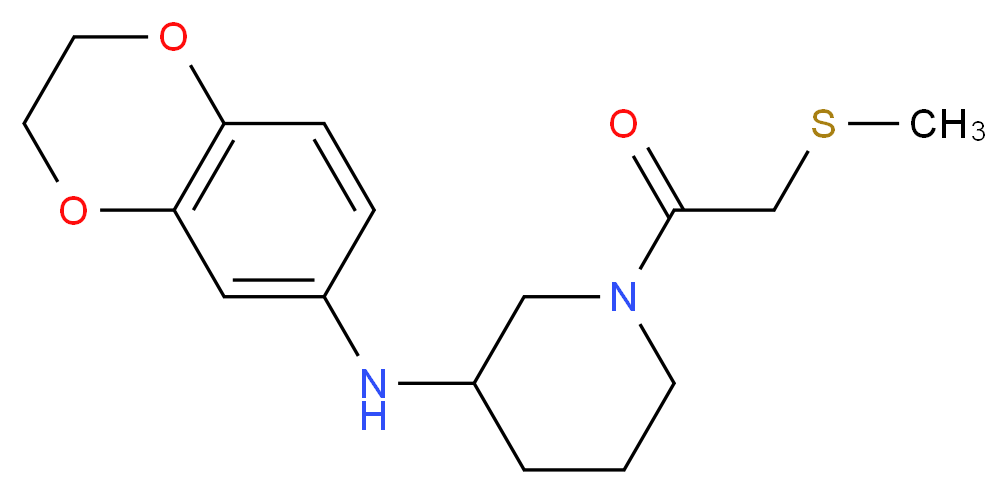 N-(2,3-dihydro-1,4-benzodioxin-6-yl)-1-[(methylthio)acetyl]-3-piperidinamine_分子结构_CAS_)