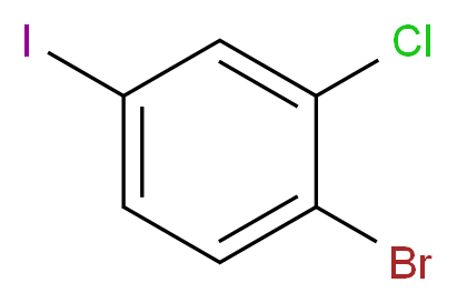 1-bromo-2-chloro-4-iodobenzene_分子结构_CAS_535934-25-9