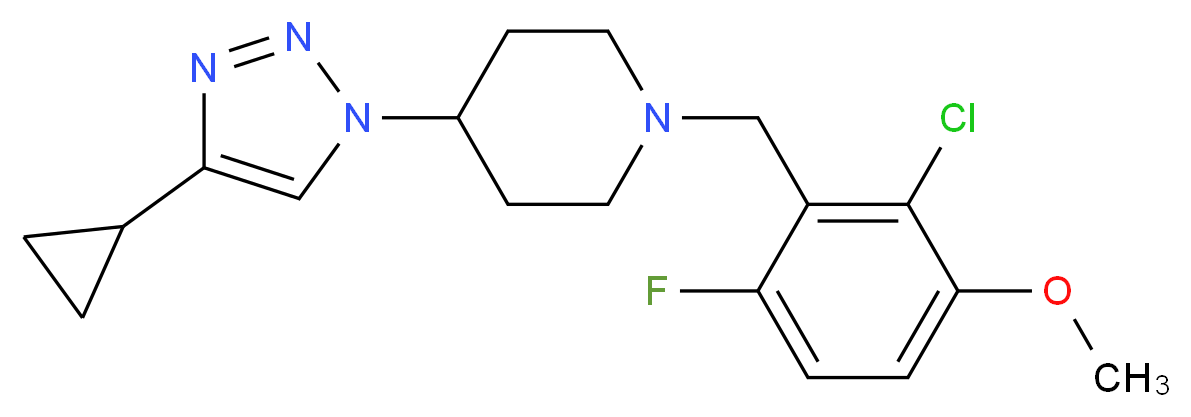 1-(2-chloro-6-fluoro-3-methoxybenzyl)-4-(4-cyclopropyl-1H-1,2,3-triazol-1-yl)piperidine_分子结构_CAS_)